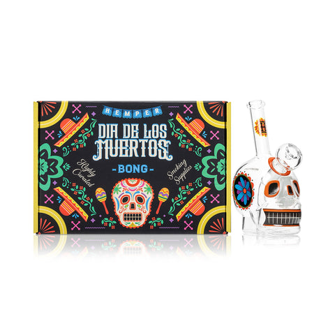 Dia De Los Muertos Skull Bong 6.1" - Weedcommerce Marketplace