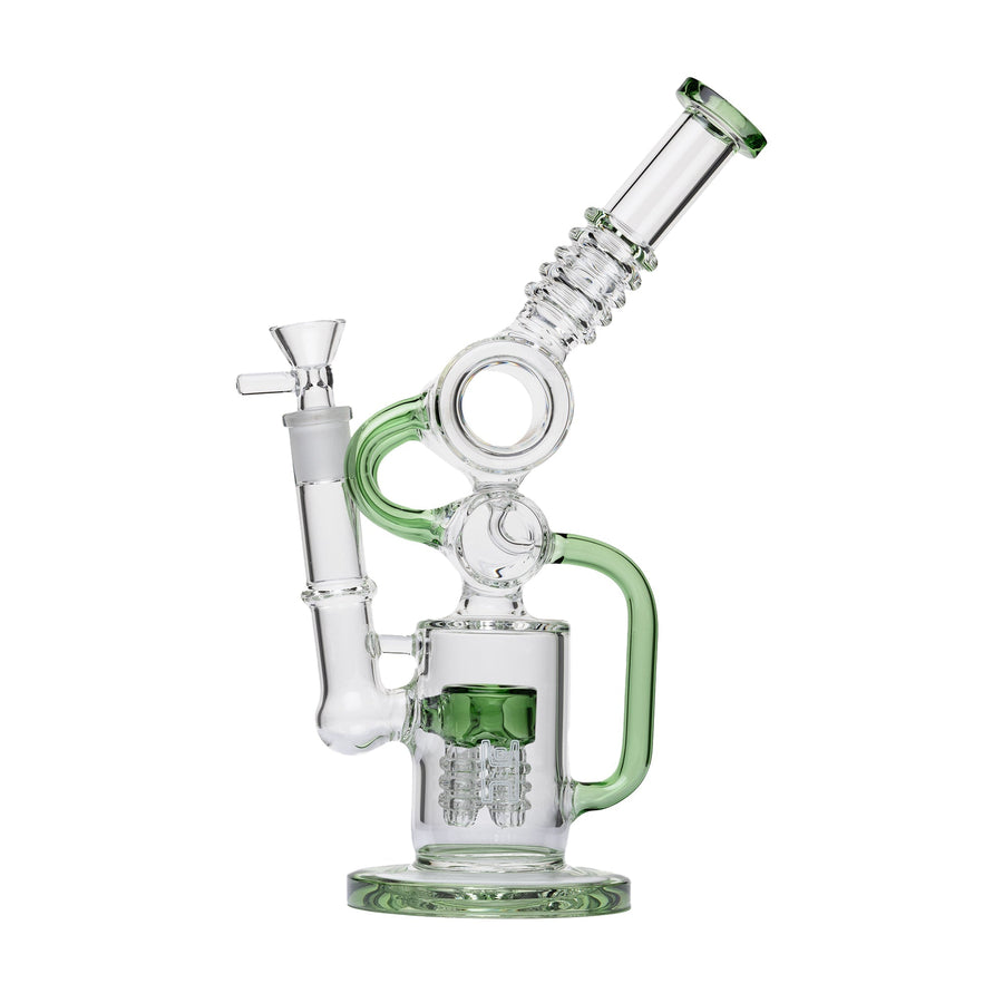 Human Grade Raygun Glass Water Pipe Percolator - Weedcommerce Marketplace