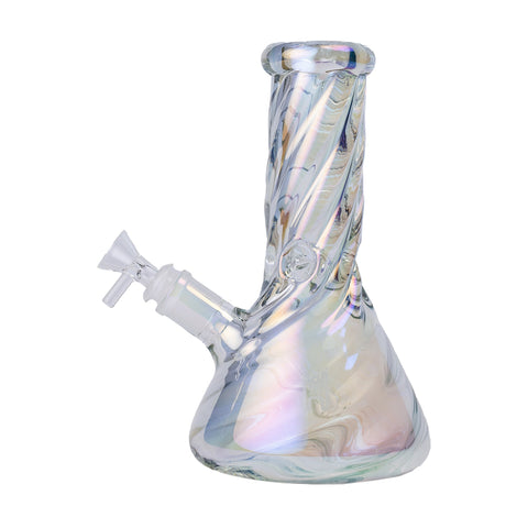 Human Grade Twisted Iridescent Beaker Water Pipe - Weedcommerce Marketplace