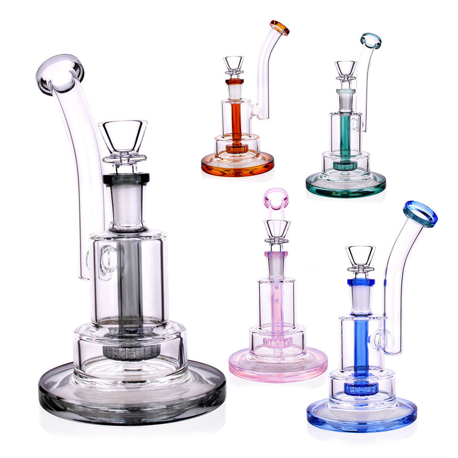 STACKED CHAMBER SHOWERHEAD PERC BONG - Weedcommerce Marketplace