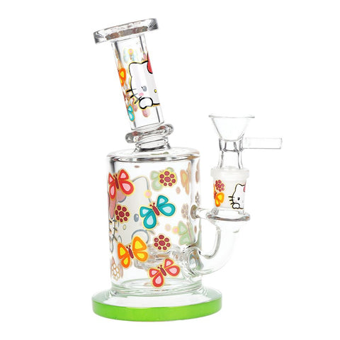 Salutations Hello Kitty Glass Water Pipe | 6.25" | 14mm F - Weedcommerce Marketplace