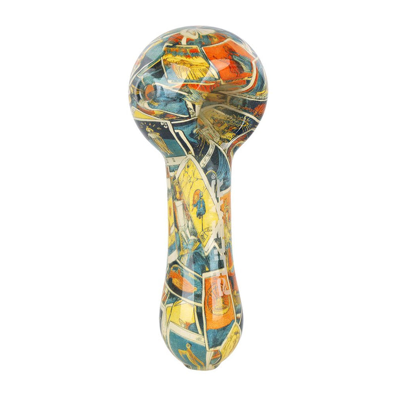 Pulsar Inside Print Glass Spoon Pipe | 4.75" - Weedcommerce Marketplace 