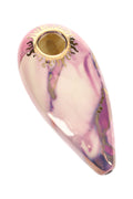 Ancient Creations Ceramics 4″ Oval Ceramic Hand Pipe – Brass Screen – US-Made - Weedcommerce Marketplace 