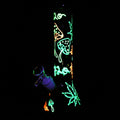 Hemp Leaf Glow In The Dark Beaker Glass Bong - 9.25" / 14mm F - Weedcommerce Marketplace 