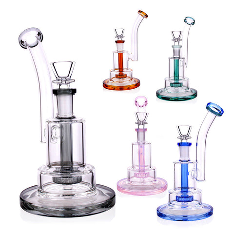 STACKED CHAMBER SHOWERHEAD PERC BONG - Weedcommerce Marketplace 