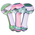 Milky Pastel Ribbons Glass Spoon Pipe - 4" / 3pk - Weedcommerce Marketplace 