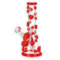 Pulsar Kiss My Lips Glow In Dark Beaker Glass Water Pipe - 9.75" / 14mm F - Weedcommerce Marketplace 