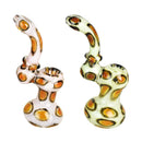 Laid Back Leopard Stand Up Bubbler Pipe - 7"/Colors Vary