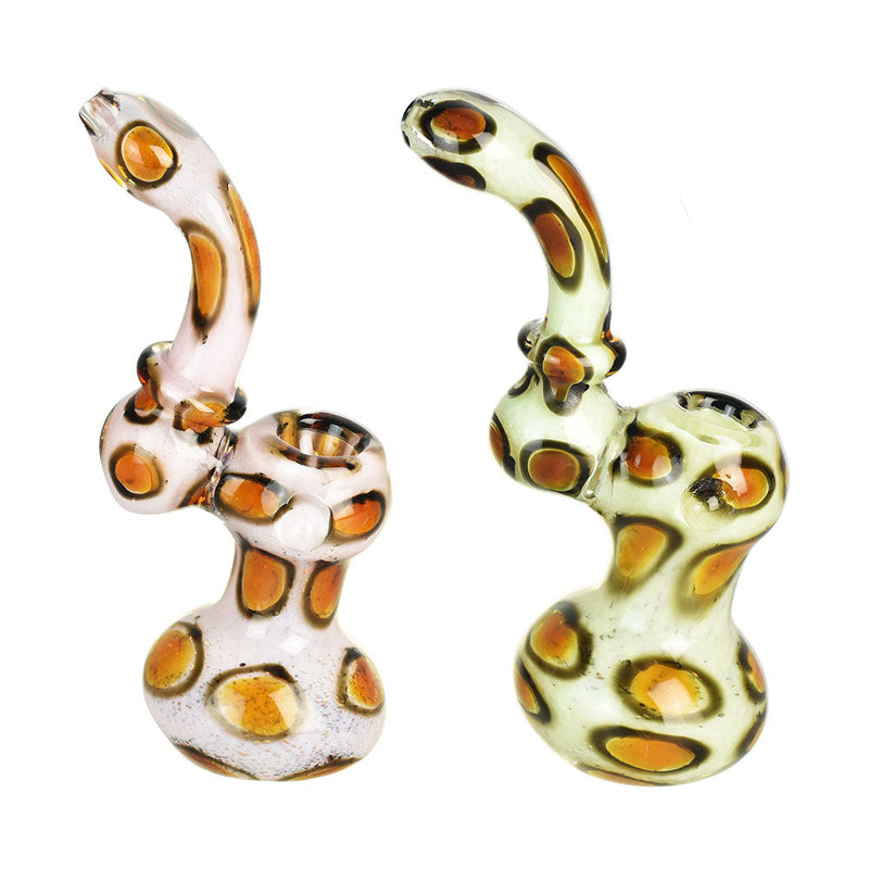 Laid Back Leopard Stand Up Bubbler Pipe - 7"/Colors Vary