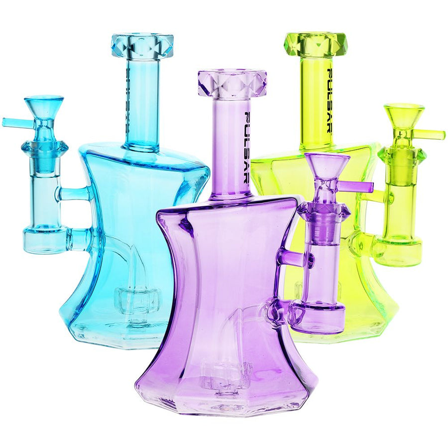 Pulsar Drippy Diamonds Glass Water Pipe | 7.5" | 14mm F - Weedcommerce Marketplace 