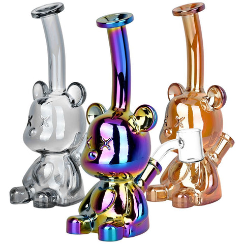 Bear-ly Coherent Glass Dab Rig - 7" / 14mm F / Colors Vary - Weedcommerce Marketplace 