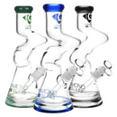 Diamond Glass Gold Zong Beaker Water Pipe - 11" / 14mm F / Colors Vary - Weedcommerce Marketplace 