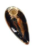 Ancient Creations Ceramics 4″ Oval Ceramic Hand Pipe – Brass Screen – US-Made - Weedcommerce Marketplace 