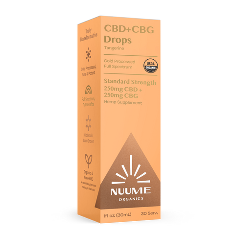 Organic CBG+CBD Tangerine Drops 250mg+250mg - Weedcommerce Marketplace 
