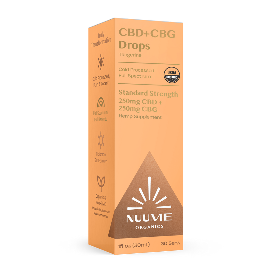 Organic CBG+CBD Tangerine Drops 250mg+250mg - Weedcommerce Marketplace 