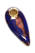 Ancient Creations Ceramics 4″ Oval Ceramic Hand Pipe – Brass Screen – US-Made - Weedcommerce Marketplace 