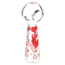 Pulsar Valentine's Hearts 'n' Roses Glass Herb Pipe Duo - 10" / 14mm F