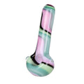 3CT BUNDLE - Heady Ribbons Glass Spoon Pipe w Marble - 4" / Assorted Colors - Weedcommerce Marketplace 
