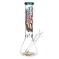 Eye Of The Shroom Beaker Glass Water Pipe - 10" / 14mm F / Colors Vary - Weedcommerce Marketplace 