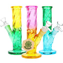 SeshGear Twist Ombre Straight Tube Glass Water Pipe | 7.75" | 14mm F - Weedcommerce Marketplace 