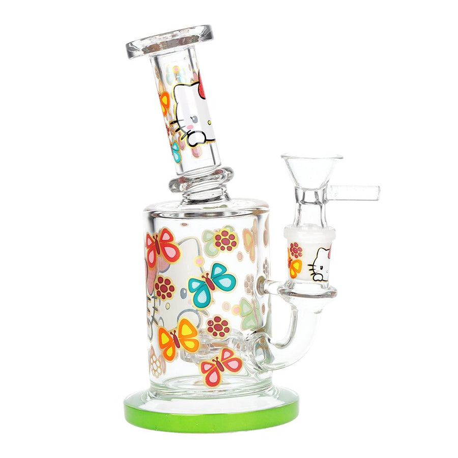 Salutations Hello Kitty Glass Water Pipe | 6.25" | 14mm F - Weedcommerce Marketplace 