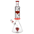 Pulsar Love Heart Beat Glycerin Beaker Glass Water Pipe - 14" / 19mm F - Weedcommerce Marketplace 