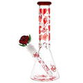 Pulsar Valentine's Hearts 'n' Roses Glass Herb Pipe Duo - 10" / 14mm F - Weedcommerce Marketplace 