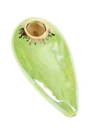 Ancient Creations Ceramics 4″ Oval Ceramic Hand Pipe – Brass Screen – US-Made