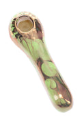Ancient Creations Ceramics 4″ Ceramic Spoon Hand Pipe – Brass Screen – US-Made - Weedcommerce Marketplace 