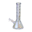 Human Grade Twisted Iridescent Beaker Water Pipe - Weedcommerce Marketplace 