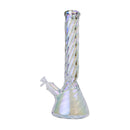 Human Grade Twisted Iridescent Beaker Water Pipe - Weedcommerce Marketplace 