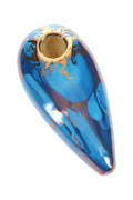 Ancient Creations Ceramics 4″ Oval Ceramic Hand Pipe – Brass Screen – US-Made - Weedcommerce Marketplace 