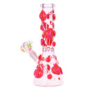 Hearts in Hearts Beaker Glass Water Pipe - 10" / 14mm F