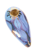 Ancient Creations Ceramics 4″ Oval Ceramic Hand Pipe – Brass Screen – US-Made - Weedcommerce Marketplace 