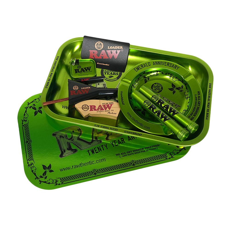 RAW 20th Anniversary Emerald Smoker's Kit - Weedcommerce Marketplace 