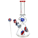 Grateful Dead x Pulsar Inception Cube Beaker Glass Water Pipe - 12.75" / 14mm F - Weedcommerce Marketplace 
