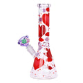 Pinky Hearts Beaker Glass Water Pipe - 10" / 14mm F - Weedcommerce Marketplace 