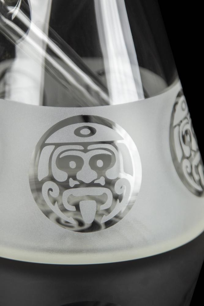 Tribal Head Etched Water Pipe|CALIBEAR