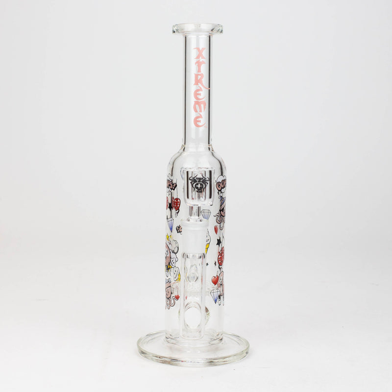 9.5" XTREME 2-in-1 glass Bong with honeycomb diffuser [XTR302]