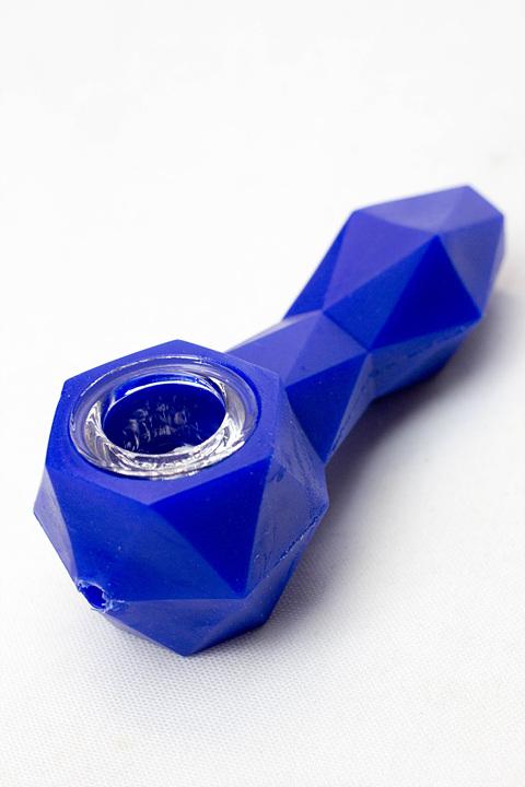Silicone hand pipe with multi holes glass bowl