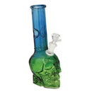 9.5" Skull Face Soft Glass Ice Catcher Beaker - Color May Vary - (1 Count, 3 Count OR 6 Count)