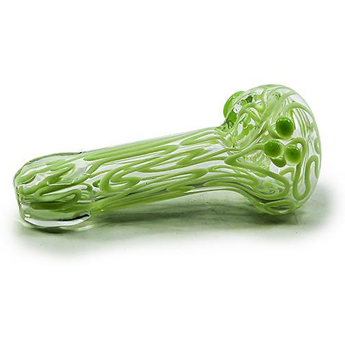 Glass Hand Pipe - Slime Swirl (3.5")