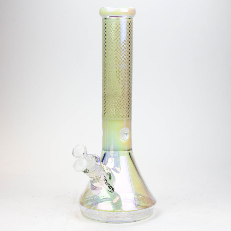 13" Genie electroplated glass beaker bong