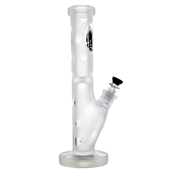 Frosted Straight Tube Bong 14"